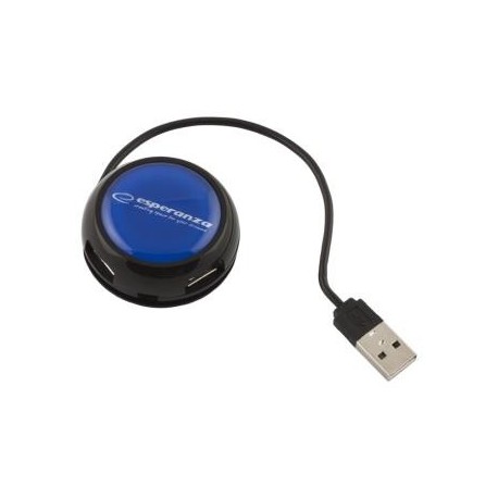 Hub USB Esperanza EA135B YOYO 4xUSB 2.0 czarno-niebieski