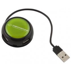 Hub USB Esperanza EA135G YOYO 4xUSB 2.0 czarno-zielony