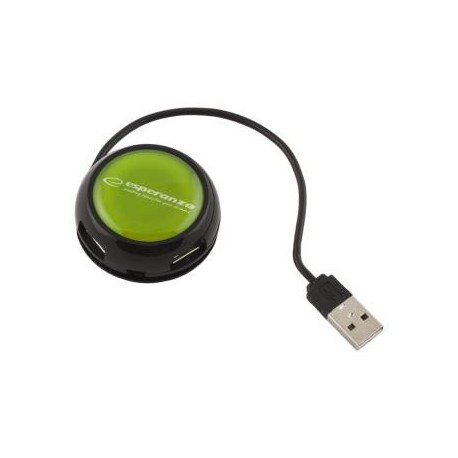 Hub USB Esperanza EA135G YOYO 4xUSB 2.0 czarno-zielony