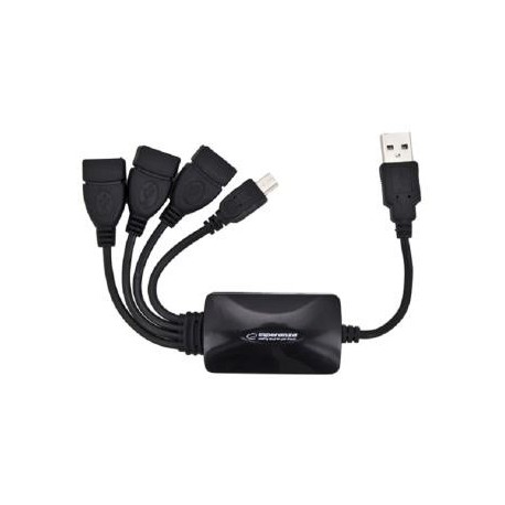 Hub USB Esperanza EA114 3xUSB 2.0 czarny