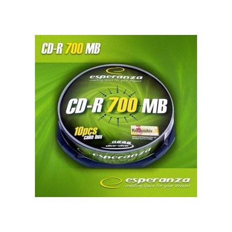 CD-R Esperanza 56x 700MB (Cake 10) Silver