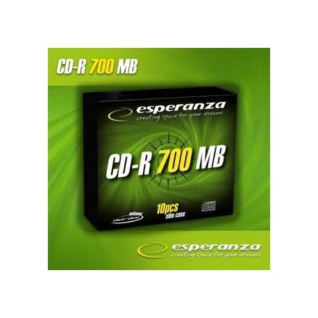 CD-R Esperanza 56x 700MB (Slim 10) Silver