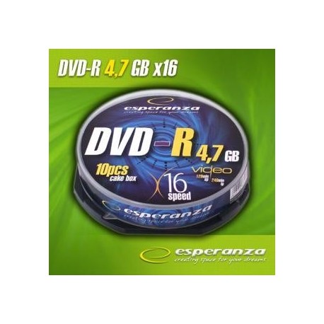 DVD-R Esperanza 16x 4,7GB (Cake 10)
