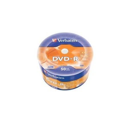 DVD-R Verbatim 4.7GB X16 Matt Silver Wrap (50 Spindle)