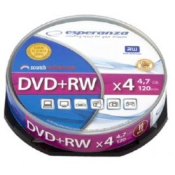 DVD+RW Esperanza 4x 4,7GB (Cake 10)