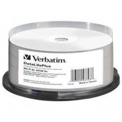 BD-R Verbatim 25GB X6 DL+ printable thermal NO ID (Cake 25)