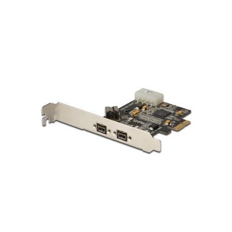 Kontroler FireWire (800) Digitus PCIe, 2x zew. 1x wew. IEEE1394b 9-pin, Low Profile