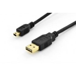 Kabel USB Assmann 2.0, typ A-B mini (5-pin), 1,0m dwustronny