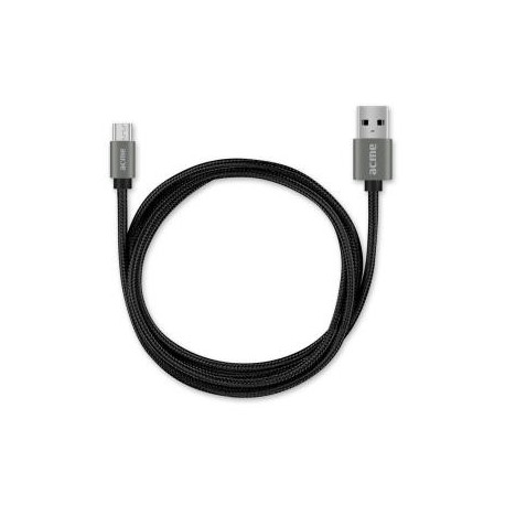 Kabel USB 2.0 Acme CB2011G micro USB cable, w oplocie, 1m A/M - micro-USB B/M, 1m, szary (space gray)