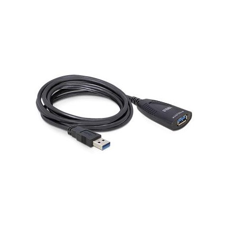 Przedłużacz USB 3.0 Delock A(M) - A(F) 5m aktywny czarny