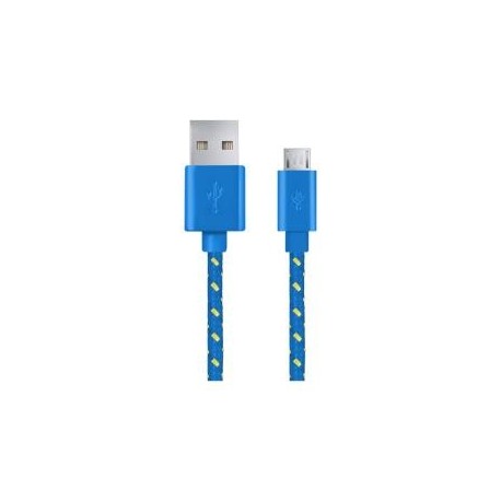 Kabel USB Esperanza USB 2.0 A - micro USB B M/M 2m oplot niebieski
