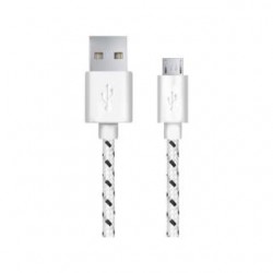 Kabel USB Esperanza USB 2.0 A - micro USB B M/M 2m oplot biały