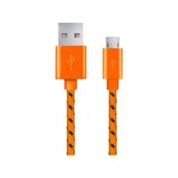 Kabel USB Esperanza Micro USB 2.0 A-B M/M OPLOT 1,0m pomarańczowy