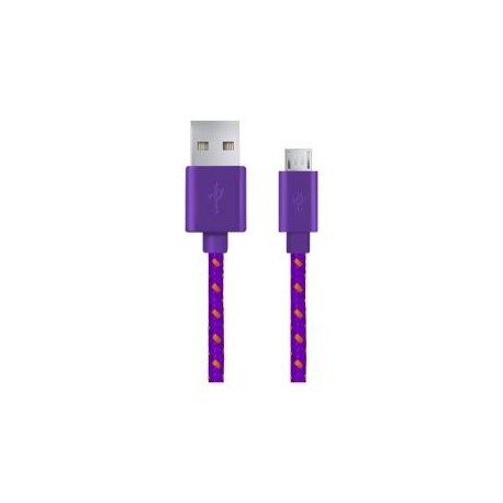 Kabel USB Esperanza Micro USB 2.0 A-B M/M OPLOT 1,0m fioletowy