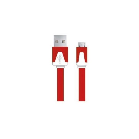 Kabel USB Esperanza Micro USB 2.0 A-B płaski 1,8m czerwony