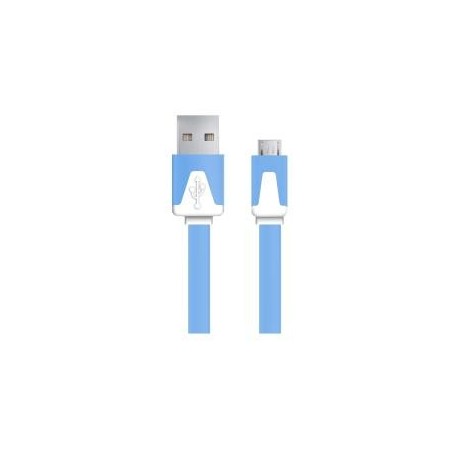 Kabel USB Esperanza Micro USB 2.0 A-B 1,0m płaski niebieski