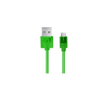 Kabel USB Esperanza Micro USB A - B 1m transparentny zielony