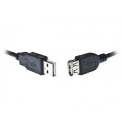 Przedłużacz Gembird USB AM-AF 2.0 4,5m Niklowane wtyki czarny + Ferryt