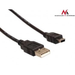 Kabel USB 2.0 Maclean MCTV-748 USB A (M) - Mini USB B (M) czarny, 1,5m