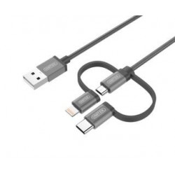 Kabel Unitek Y-C4036AGY USB 2.0 - microUSB/Lightning/USB-C M/M 1m