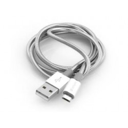 Kabel Verbatim micro USB-B(M) - USB-A(M) 1m srebrny