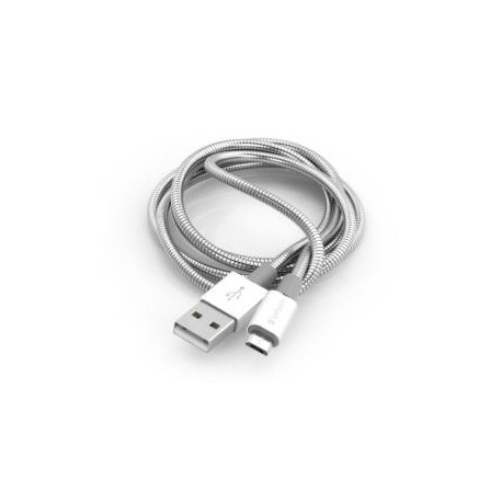 Kabel Verbatim micro USB-B(M) - USB-A(M) 1m srebrny