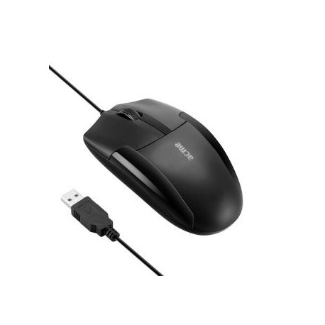 Mysz przewodowa Acme MS14 optyczna USB 3-przyciski czarna, 1.000 DPI