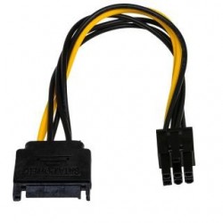 Kabel adapter Akyga AK-CA-30 SATA (M) - PCI-Express 6-pin (F) 0,15m