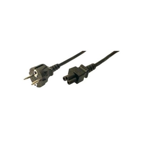 Kabel zasilający LogiLink CP093 Schuko C5 koniczynka VDE czarny 1,8m