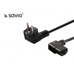 Kabel zasilający Savio CL-116 IEC C13 kątowy - C/F Schuko kątowy 1,8 M