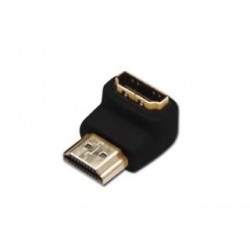 Adapter HDMI Assmann 2.0 HighSpeed z Ethernetem Typ HDMI A kątowy/HDMI A M/Ż czarny