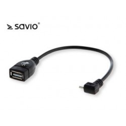 Adapter OTG - micro USB kątowy Savio CL-61