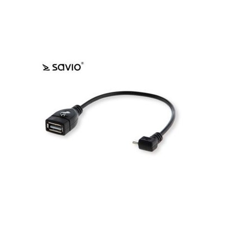 Adapter OTG - micro USB kątowy Savio CL-61