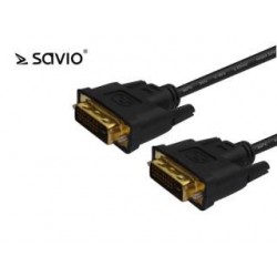 Kabel DVI DM – DVI DM 24+1 dual link Savio CL-53 3m