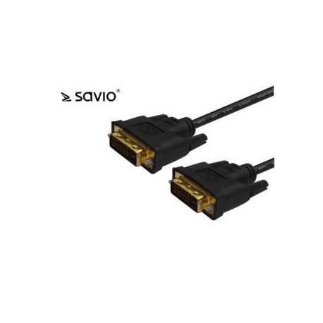 Kabel DVI DM – DVI DM 24+1 dual link Savio CL-53 3m