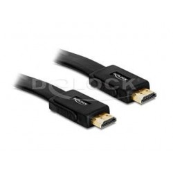 Kabel HDMI Delock HDMI-HDMI v1.4 płaski 3D 5m