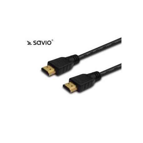 Kabel HDMI Savio CL-01 1,5m, czarny, złote końcówki, v1.4