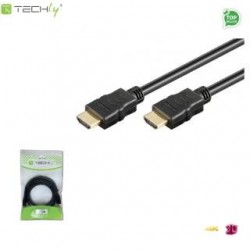 Kabel HDMI Techly ICOC HDMI-4-150 HDMI-HDMI M/M 1,4 Ethernet, ekranowany, 3D 4K, 15m, czarny