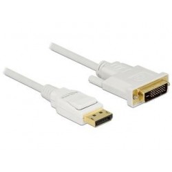 Kabel adapter Delock DisplayPort v1.2A - DVI-D (24+1) M/M 2m biały Single Link