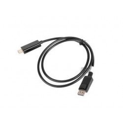 Kabel adapter Lanberg CA-DPHD-10CC-0010-BK DisplayPort (M) - HDMI 1m (M) czarny 