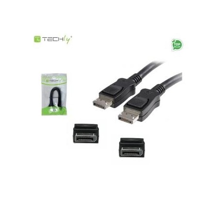 Kabel DisplayPort Techly DSP-A-020 DisplayPort/DisplayPort, M/M, 2m, czarny ICOC