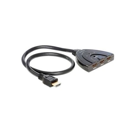 Przełącznik Splitter Delock HDMI 3 urządzenia Bidirectional Black