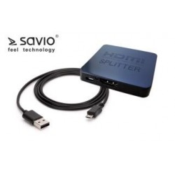 Splitter Savio CL-93 HDMI, 1x2 Full HD 4K