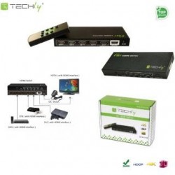 Przełącznik Techly IDATA HDMI-4K51 HDMI 5/1 z pilotem, 4K2K 3D, czarny