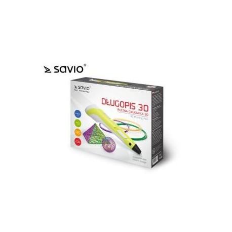 Drukarka 3D ręczna Savio DRP-040 Creative Design z zestawem filamentów PLA 3x3m