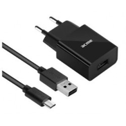 Ładowarka sieciowa Acme CH211 1 port USB, 2,4A (12W), szybka + kabel MicroUSB