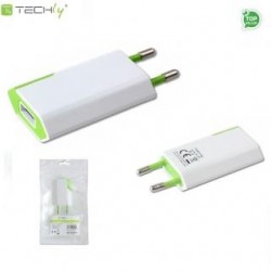 Ładowarka sieciowa Techly IPW-USB-ECWG Slim USB 230V-5V,1A biało-zielona