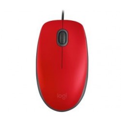 Mysz przewodowa Logitech M110 Silent optyczna czerwona