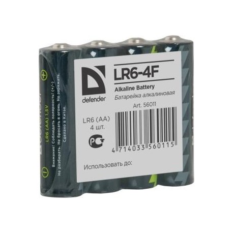 Baterie alkaliczne Defender LR6-4F in film AA - 4 szt folia
