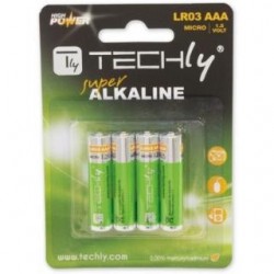 Baterie alkaliczne Techly IBT-KAL-LR03T 1,5V AAA LR03 4szt.